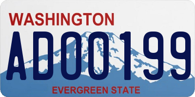 WA license plate ADO0199