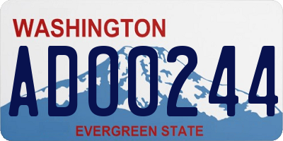 WA license plate ADO0244