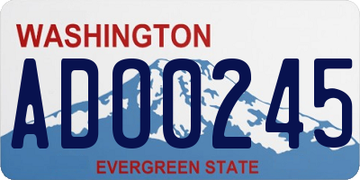 WA license plate ADO0245
