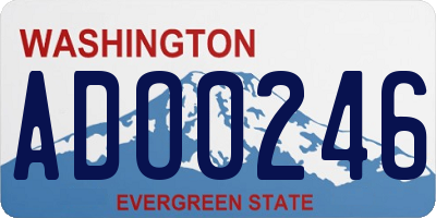 WA license plate ADO0246