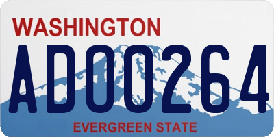 WA license plate ADO0264