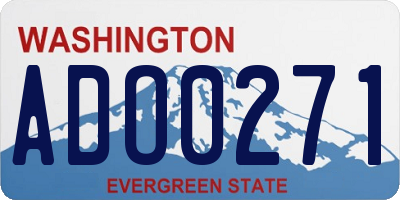 WA license plate ADO0271