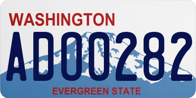 WA license plate ADO0282