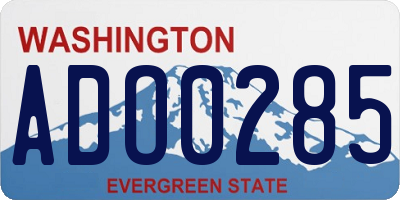WA license plate ADO0285
