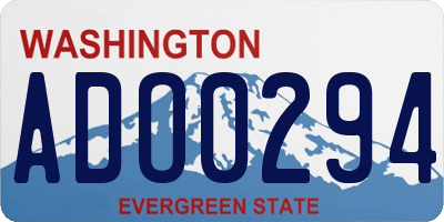 WA license plate ADO0294