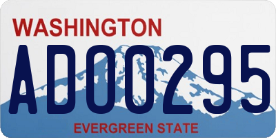 WA license plate ADO0295