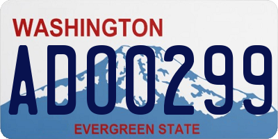WA license plate ADO0299