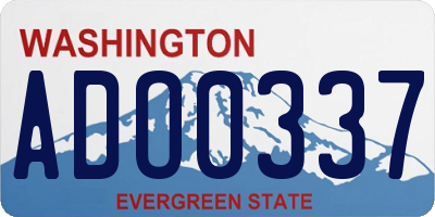 WA license plate ADO0337