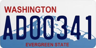 WA license plate ADO0341