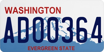 WA license plate ADO0364
