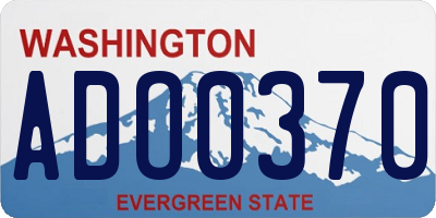 WA license plate ADO0370