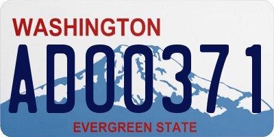 WA license plate ADO0371