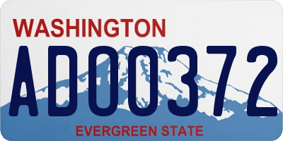 WA license plate ADO0372