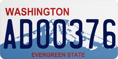 WA license plate ADO0376