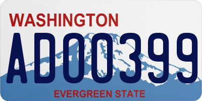 WA license plate ADO0399