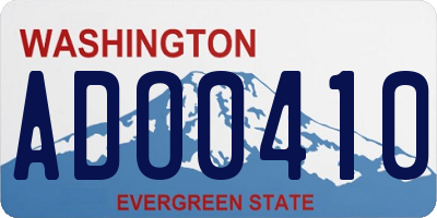 WA license plate ADO0410