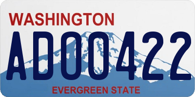 WA license plate ADO0422