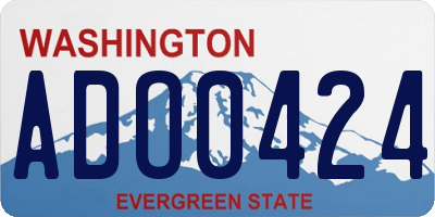 WA license plate ADO0424