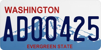 WA license plate ADO0425