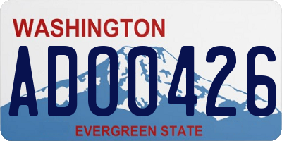 WA license plate ADO0426