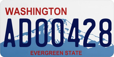 WA license plate ADO0428