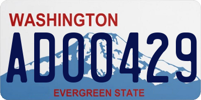 WA license plate ADO0429