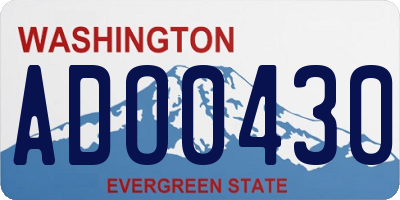 WA license plate ADO0430