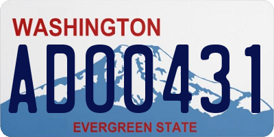 WA license plate ADO0431