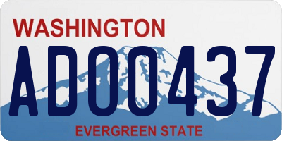 WA license plate ADO0437