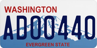 WA license plate ADO0440