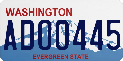 WA license plate ADO0445