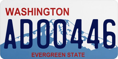 WA license plate ADO0446