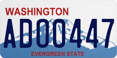 WA license plate ADO0447