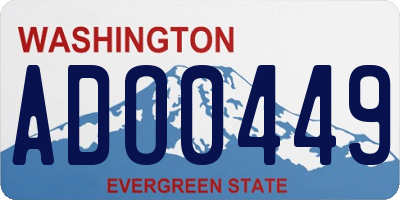 WA license plate ADO0449