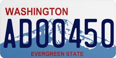 WA license plate ADO0450