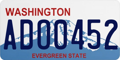 WA license plate ADO0452