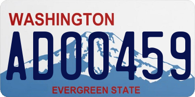 WA license plate ADO0459