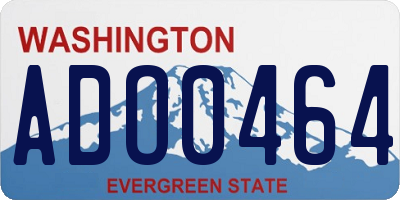 WA license plate ADO0464