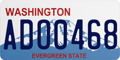 WA license plate ADO0468