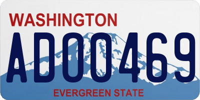 WA license plate ADO0469