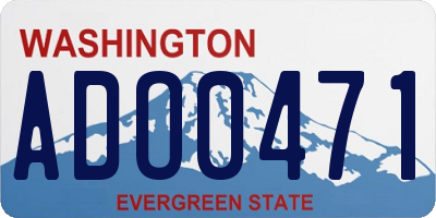 WA license plate ADO0471
