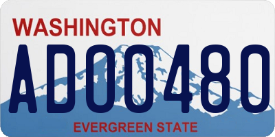 WA license plate ADO0480