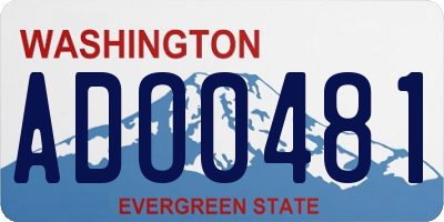 WA license plate ADO0481