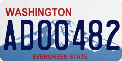 WA license plate ADO0482