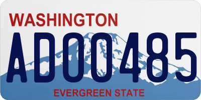 WA license plate ADO0485