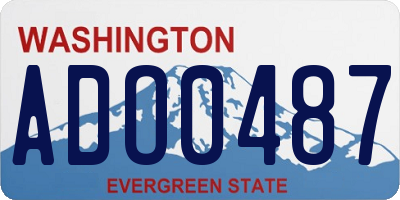 WA license plate ADO0487