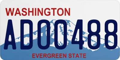 WA license plate ADO0488