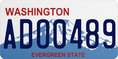 WA license plate ADO0489