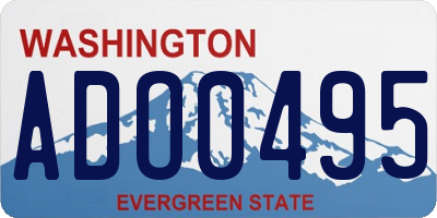 WA license plate ADO0495