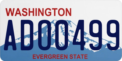 WA license plate ADO0499